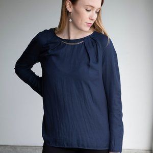 Zara navy blue longlseeve